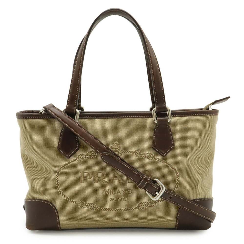 Prada Logo Convertible Tote Canvas With #252026P61B
